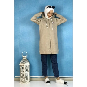 Fermuarlı Kap Vizon