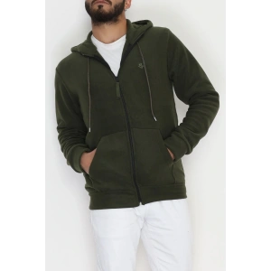 Fermuarlı Polar Erkek Sweat Haki - 42555.1937.