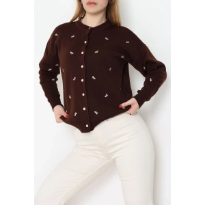 Fiyonk Detaylı Hırka Kahvelatte - 3221.1577.