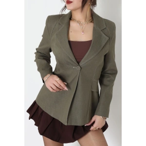 Gabardin Denim Ceket Yeşil - 6276.001.