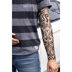 Giyilebilir Kol Dövmesi Çorap Dövme 3d Baskılı Kol Bacak Dövme 2 Adet Model 11