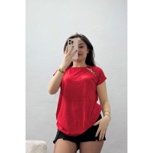 Halka Detaylı Bluz Kırmızı - 43989.599.