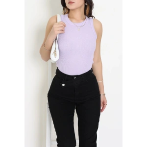 Halter Yaka Kaşkorse Body Lila - 71060.1748.