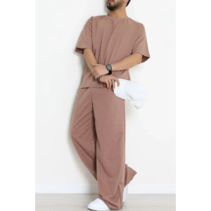 İki İplik Oversize Erkek Takım Kahve - 80273.1567.