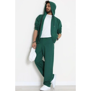 İki İplik Oversize Fermuarlı Erkek Takım Nefti - 80272.1567.