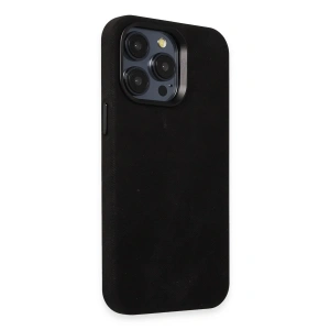 iPhone 14 Pro Kılıf Velvet Magsafe Kapak - Siyah