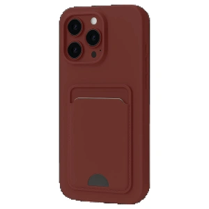 iPhone 16 Plus Kılıf Kelvin Kartvizitli Silikon - Bordo