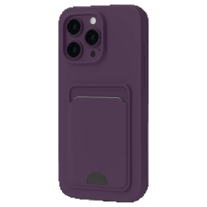 iPhone 16 Plus Kılıf Kelvin Kartvizitli Silikon - Derin Mor