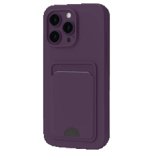 iPhone 16 Pro Kılıf Kelvin Kartvizitli Silikon - Derin Mor