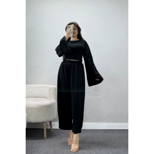 İspanyol Kol Paçası Dikişli Takım Siyah - 155.2153.