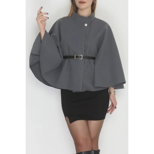 İthal Kaşe Kemerli Panço Füme - 31530.1977.