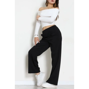 İthal Scuba Krep Lastikli Pantolon Siyah - 51234.1397.