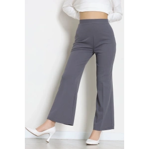 İthal Scuba Krep Likralı Yandan Fermuarlı Pantolon Antrasit - 51233.1397.