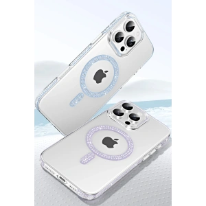 Joko Apple iPhone 14 Pro Max Move Taşlı Magsafe Kapak - Pembe