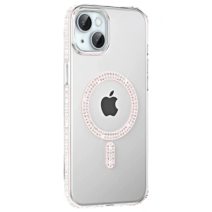 Joko Apple iPhone 15 Move Taşlı Magsafe Kapak - Gümüş