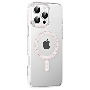 Joko Apple iPhone 16 Pro Max Move Taşlı Magsafe Kapak - Gümüş