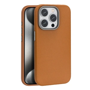 Joko iPhone 14 Pro Max Kılıf Wonder Deri Magsafe Kapak - Kahverengi