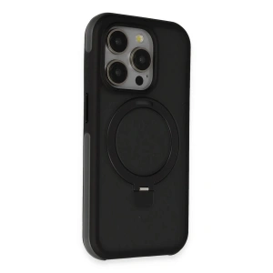 Joko iPhone 15 Pro Zorda Airbag Magsafe Standlı Kapak - Siyah