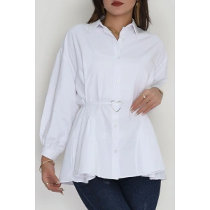 Kalp Detay Tunik Beyaz - 43562.1949.