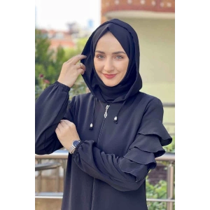 Kapişonlu Kap Siyah