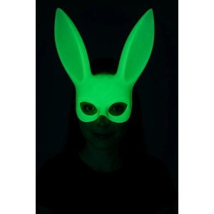 Karanlıkta Parlayan Fosforlu Tavşan Maskesi – Glow Bunny Masquerade Maske (32x22 Cm)
