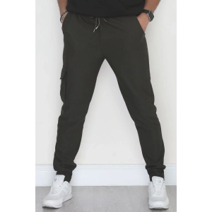 Kargo Cepli Ottoman Kumaş Erkek Eşofman Altı Haki - 42653.1937.