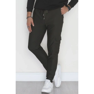 Kargo Cepli Ottoman Kumaş Erkek Eşofman Altı Haki - 42654.1937.