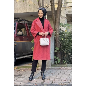 Kaşe Ceket Nar Çiçeği