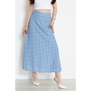 Kaşkorse Kaz Ayağı Etek Mavi - 44015.1355.