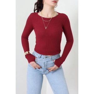 Kaşkorse Parmak Geçmeli Body Bordo - 55031.1567.