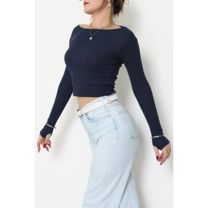 Kaşkorse Parmak Geçmeli Body Lacivert - 55031.1567.