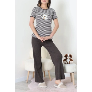 Kaşkorse Pijama Takımı Acıkahve - 52221.1567.