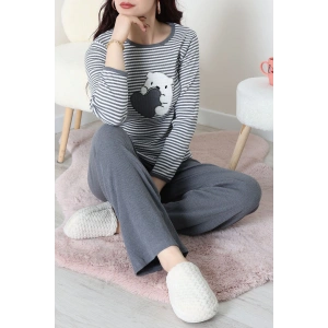 Kaşkorse Pijama Takımı Füme - 52141.1567.