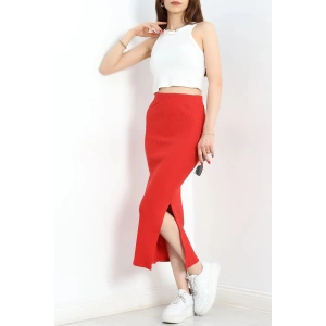 Kaşkorse Yırtmaçlı Etek Kırmızı - 90329.1567.