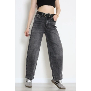 Kemerli Baggy Kot Pantolon Gray - 3121974.1968.