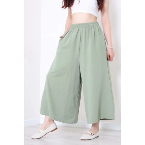 Keten Görünümlü Etek Pantolon Çağla - 80872.147.