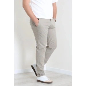 Keten Regular Fit Erkek Pantolon Taş - 71613.2166.