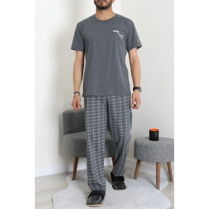 Kısa Kollu Erkek Pijama Takımı Füme - 41985.1048.