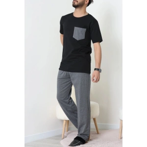 Kısa Kollu Erkek Pijama Takımı Siyah - 41985.1048.