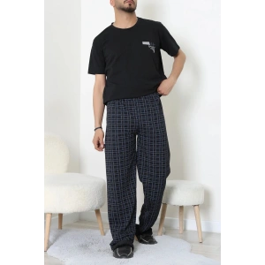 Kısa Kollu Erkek Pijama Takımı Siyahlaci - 41985.1048.