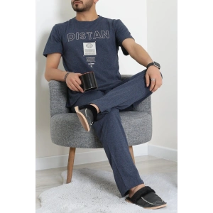 Kısa Kollu Süprem Erkek Pijama Takımı İndigo - 70946.1961.
