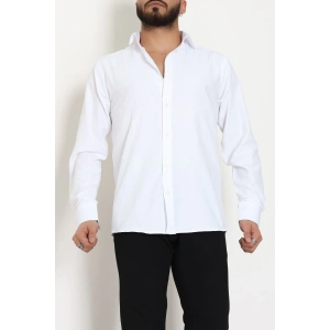 Klasik Pamuklu Erkek Slimfit Gömlek Beyaz - 70874.1970.