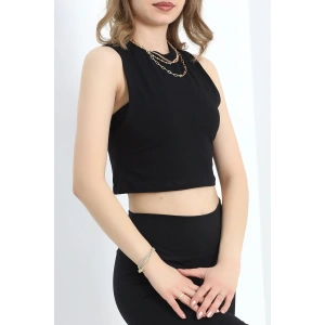 Kolsuz Crop Geniş Atlet Siyah - 21755.200.