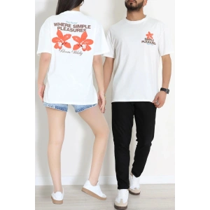 Kompak Penye Baskılı Unisex Oversize Tişört Ekrukahve - 55135.1872.