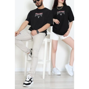Kompakt Penye Unisex Tişört Kırmızısiyah - 55064.1872.