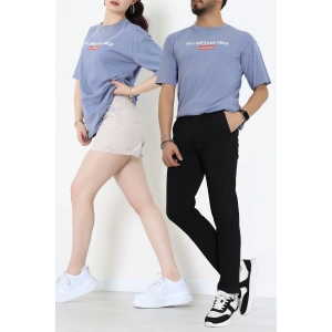 Kompakt Penye Unisex Tişört Yunusgri - 55064.1872.