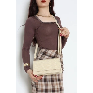 Kroko Kol Çantası Krem - 3006.1853.