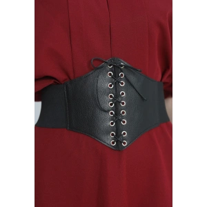 Lastikli Korse Kemer Siyah - 30683.1794.