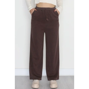 Lastikli Palazzo Gabardin Kot Pantolon Kahve1 - 31559.2088.