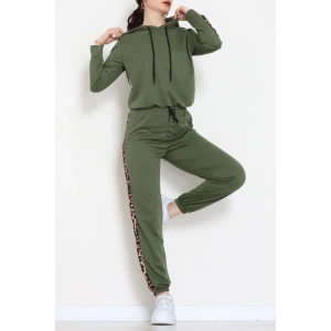 Leopar Garnili Eşofman Takım Haki - 20112.1857.